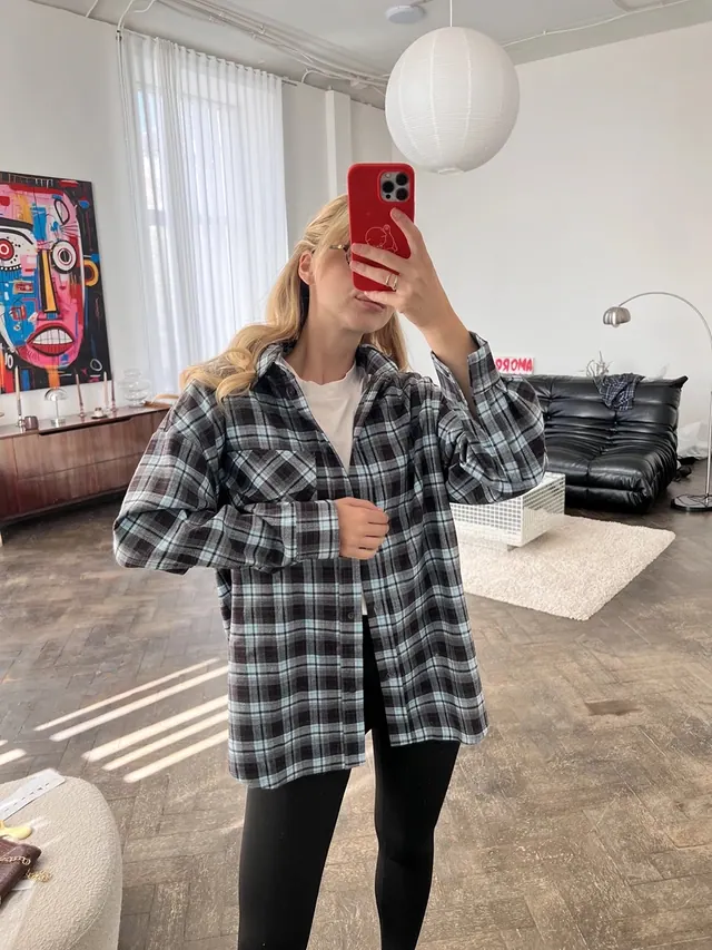 Checked Shirt - Blue-Brown by Brand&Trend